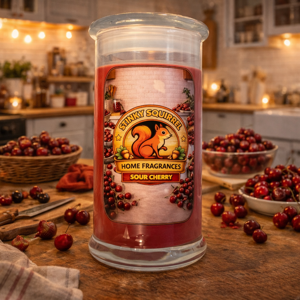 Sour Cherry - Tall Vase Candle 430g